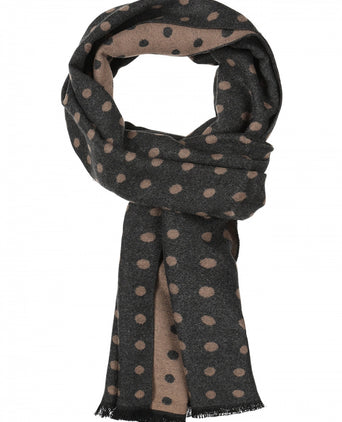 Viscose Sjaal met klassieke Print | Grijs