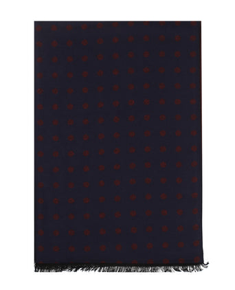 Viscose Sjaal met klassieke Print | Blauw