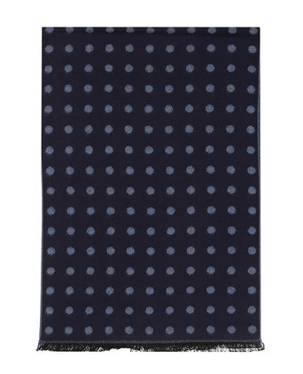 Viscose Sjaal met klassieke Print | Blauw