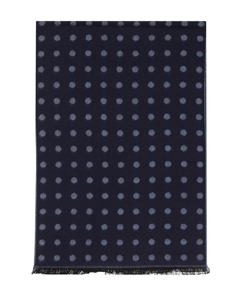 Viscose Sjaal met klassieke Print | Blauw