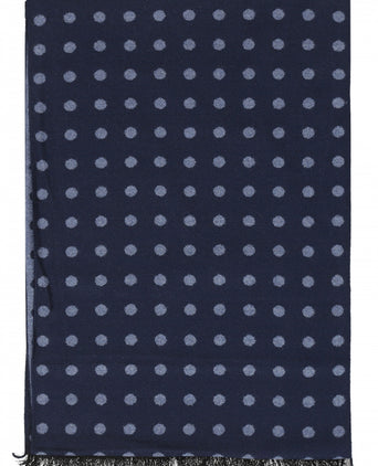 Viscose Sjaal met klassieke Print | Blauw