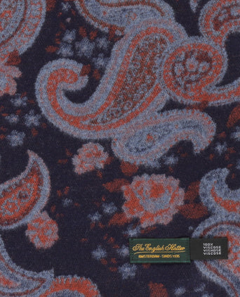 Viscose Sjaal met klassieke Print | Blauw