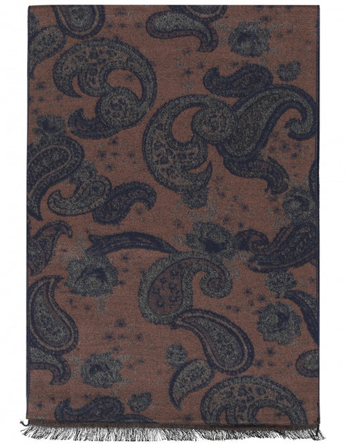 Viscose Sjaal met klassieke Print | Bruin