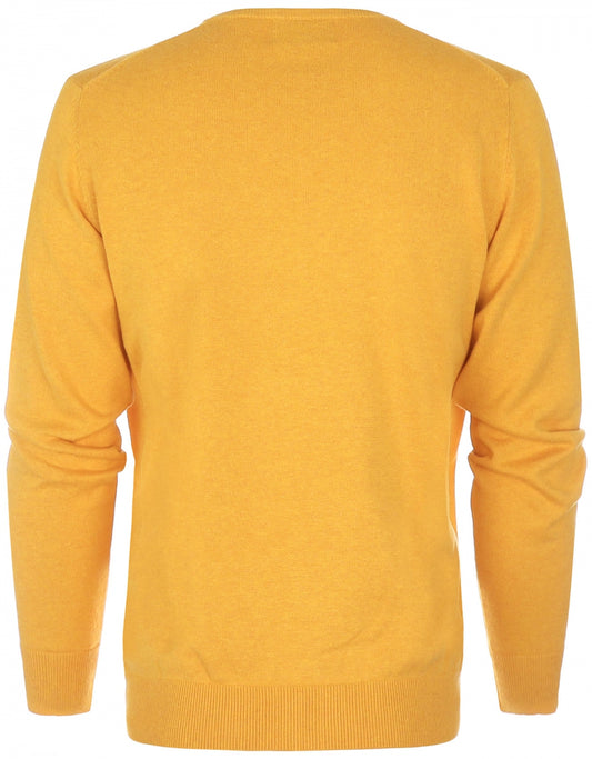 V-Hals Cotton/Cashmere | Okergeel