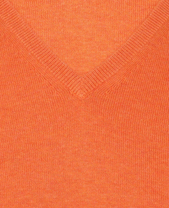Pullover Cotton/Cashmere v-hals | Oranje