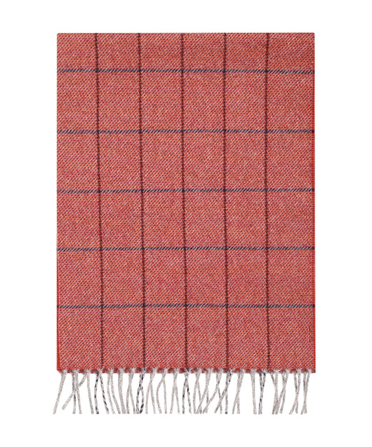 Sjaal Wol/Cashmere 35X190cm | Rood Ruit
