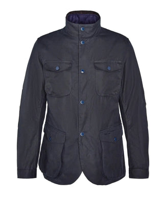 Barbour Wax jacket Ogston | Navy Blauw Barbour Wax jacket Ogston | Navy Blauw