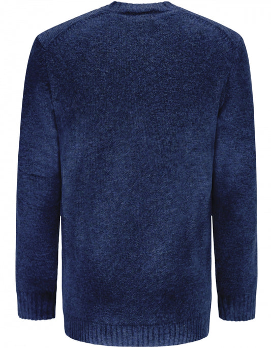 Ronde Hals Shetland Wol | Indigo