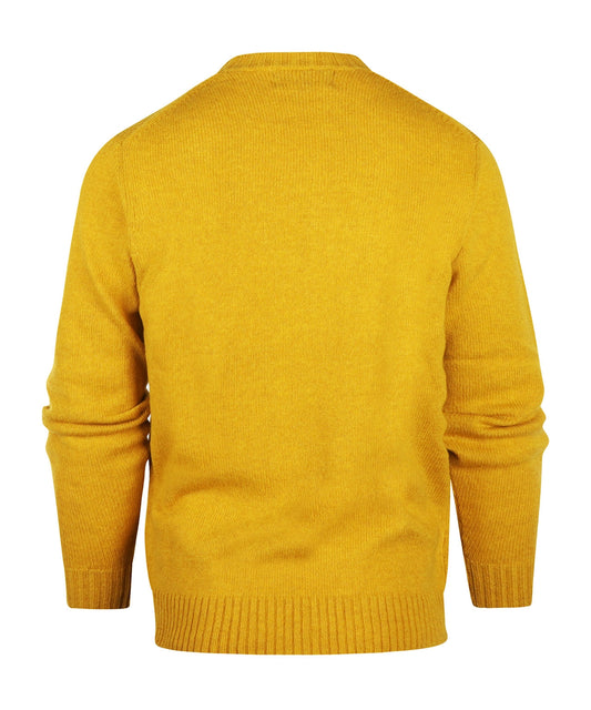 Ronde Hals Shetland Wol | Old Gold
