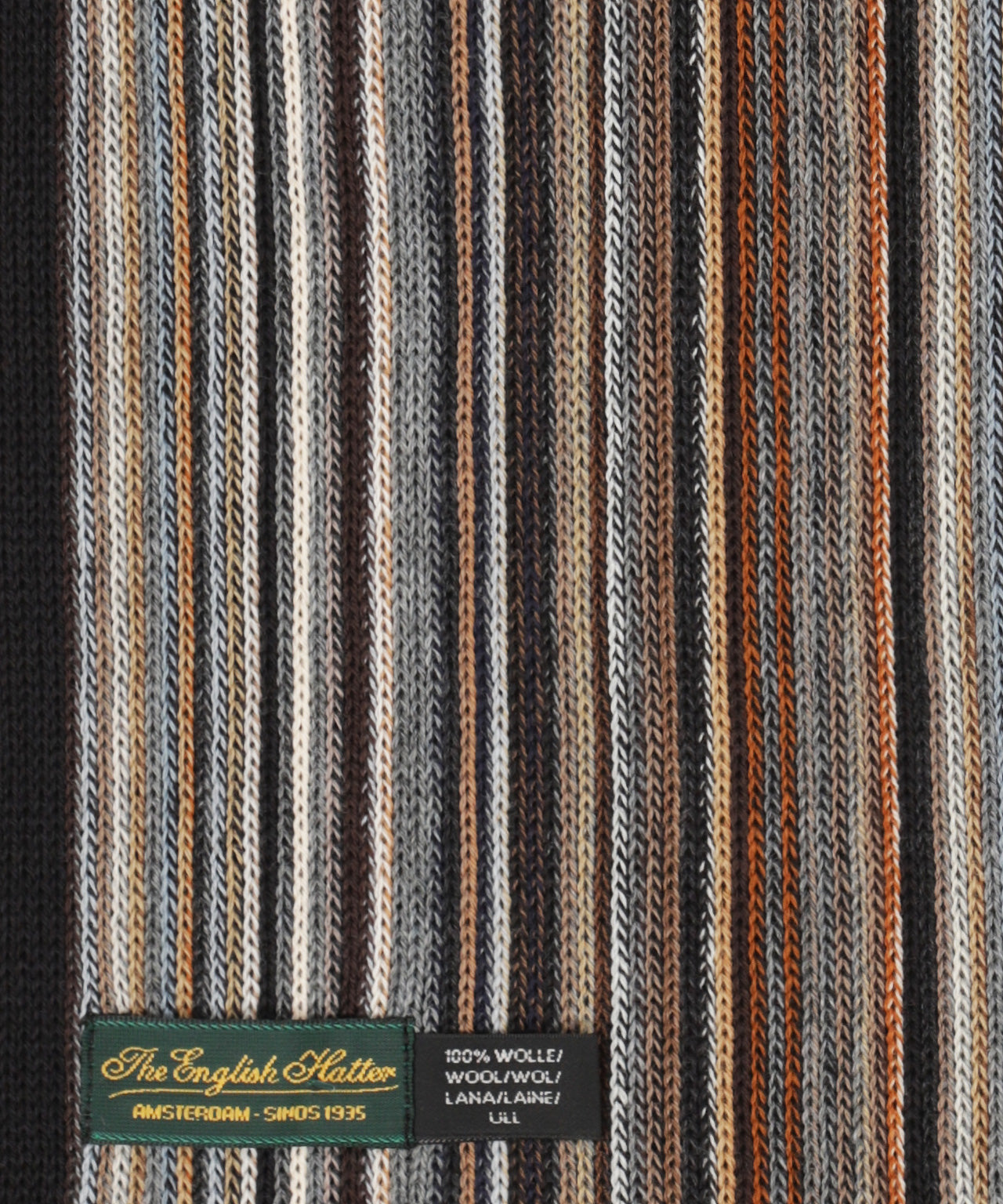 Scarf wool knitted 180x26 | Gray