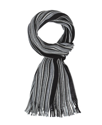 Sjaal wol gebreid 180x26 | Grijs