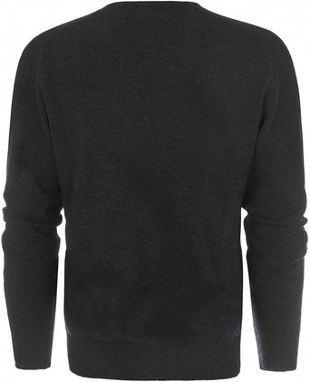 William Lockie Ronde Hals Lamswol Pullover | Charcoal