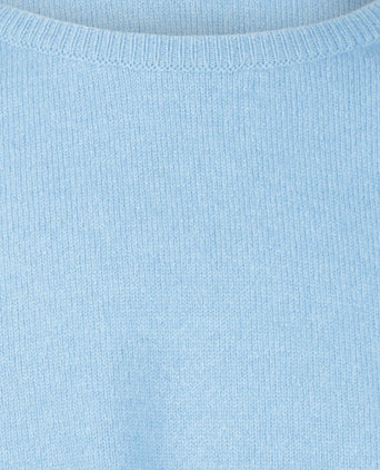 William Lockie Ronde Hals Lamswol Pullover | Blue Sky