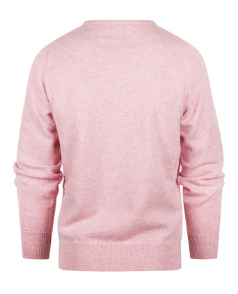 William Lockie Ronde Hals Lamswol Pullover | Roze