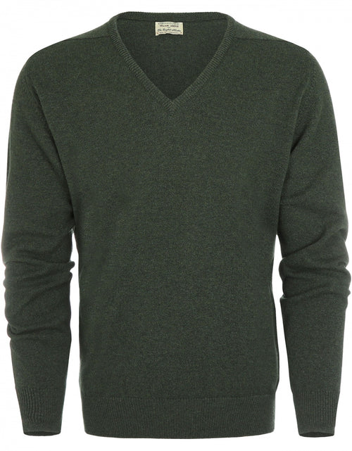 William Lockie V-hals Lamswol Pullover | Rosemary