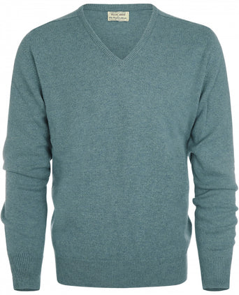 William Lockie Pullover Lamswol V-hals | Caspian