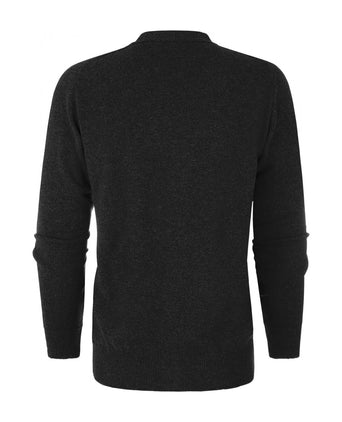 Knoop Vest Lamswol | Charcoal