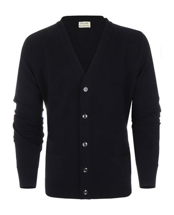 Knoop Vest Lamswol | Navy