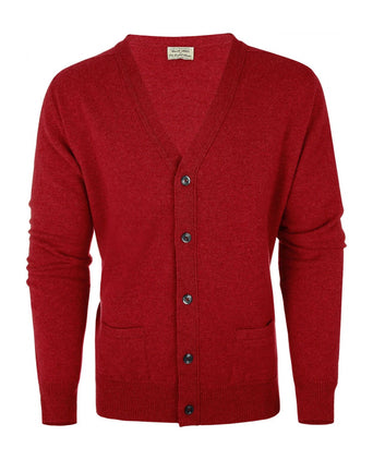 Knoop Vest Lamswol | Poppy Melange