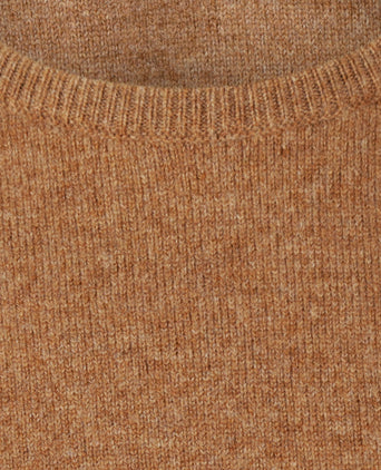 Pullover Lamswol ronde hals dutch fit | Bruin