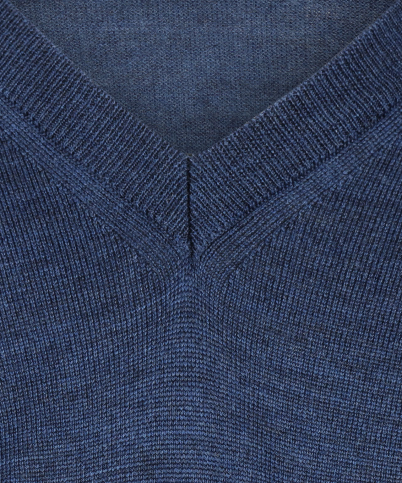 Merinowollpullover mit V-Ausschnitt | Blau