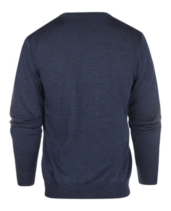 Pullover merino wol v-hals | Light Indigo