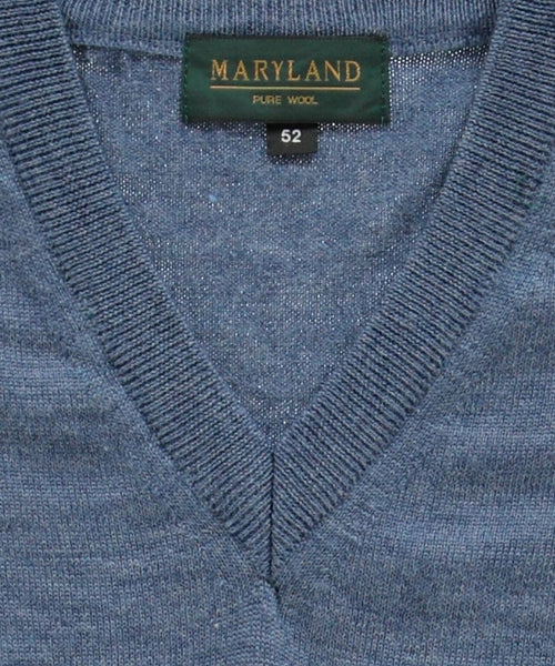 Pullover merino wol v-hals | Bleu Mix