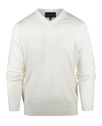 Pullover merino wol v-hals | Wol Wit