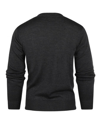 Pullover Merino wol ronde hals | Charcoal