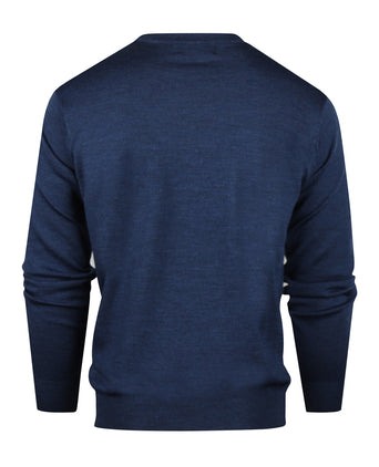 Pullover Merino wol ronde hals | Blauw