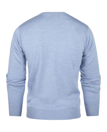 Pullover Merino wol ronde hals | Licht Blauw
