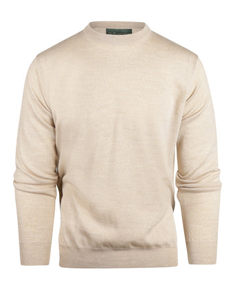 Pullover Merino wol ronde hals | Beige