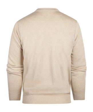 Pullover Merino wol ronde hals | Beige Pullover Merino wol ronde hals | Beige