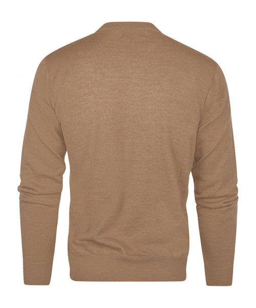 Pullover Merino wol ronde hals | Camel