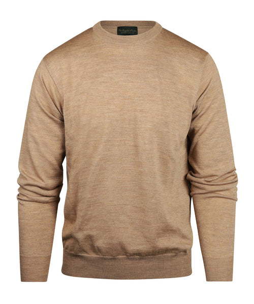 Pullover Merino wol ronde hals | Bruin