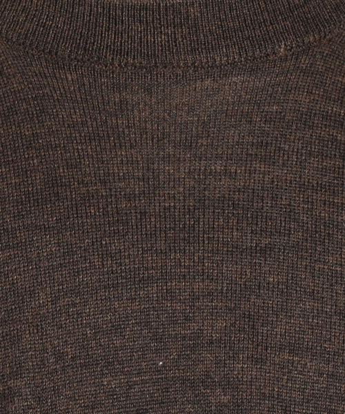 Pullover Merino wol ronde hals | Donker Bruin