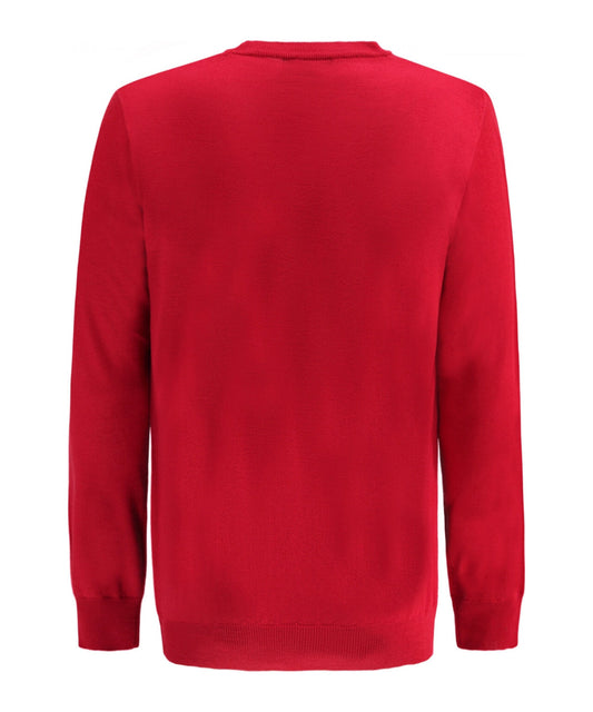 Merino Ronde Hals Pullover | Rood