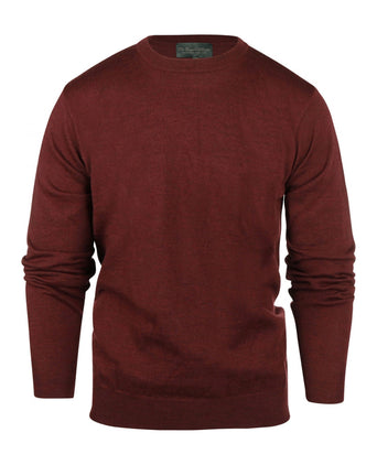 Pullover Merino wol ronde hals | Bordeaux