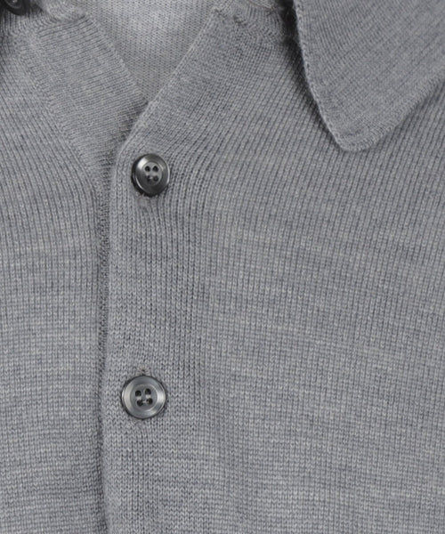 Pullover polo merino wol | Midden Grijs
