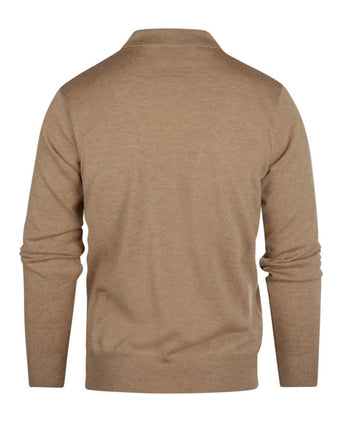 Pullover polo merino wol | Camel