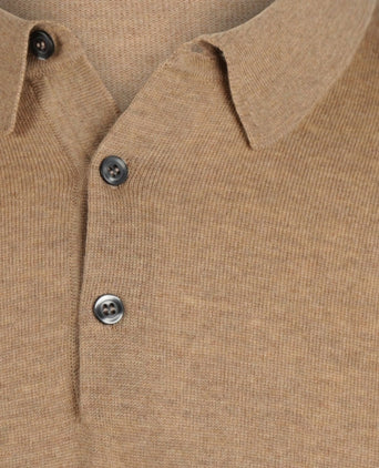 Pullover polo merino wol | Camel