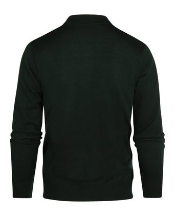 Pullover polo merino wol | Groen