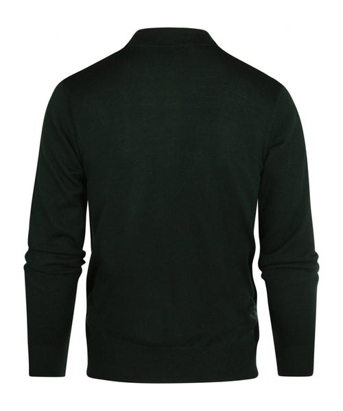 Pullover polo merino wol | Groen
