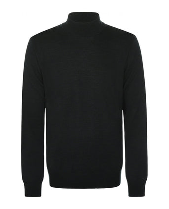 Turtle trui Merino wol | Donker Groen