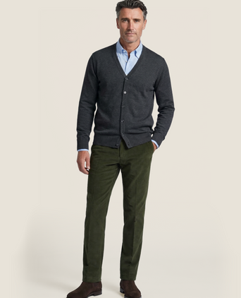 Knoop Vest fijn Merinowol | Charcoal