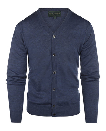 Knoop Vest fijn Merinowol | Light Indigo