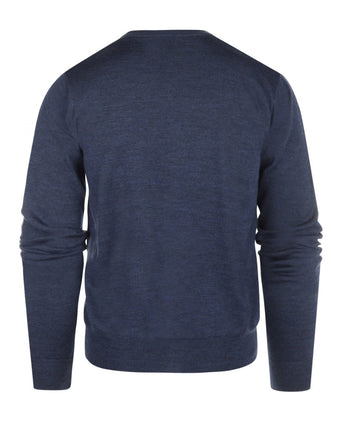 Knoop Vest fijn Merinowol | Light Indigo