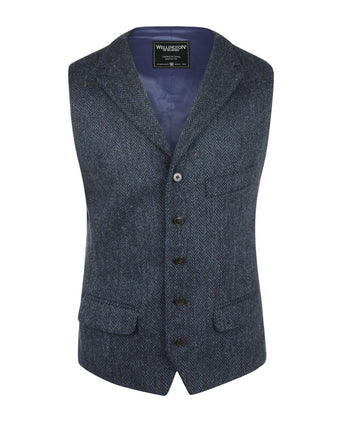 Harris Tweed Gilet | Blauw