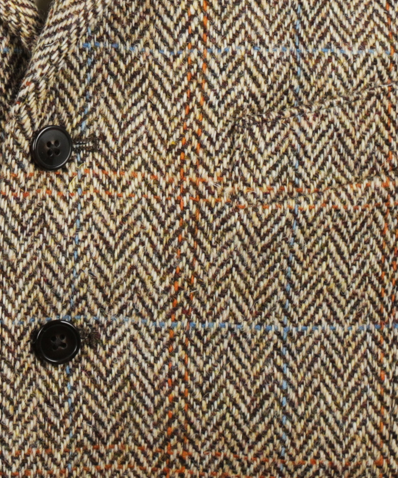Gilet | Bruin melange herringbone