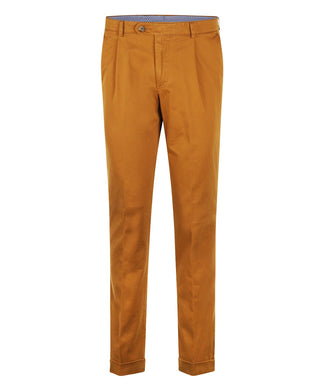 Pantalon Blackpool Bandplooi met Omslag | Bruin Pantalon Blackpool Bandplooi met Omslag | Bruin